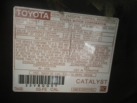 1998 TOYOTA CAMRY LE SILVER 2.2L AT 4 DR Z15967